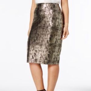 NWT Alfani Woman 2X rose shimmer stretch skirt